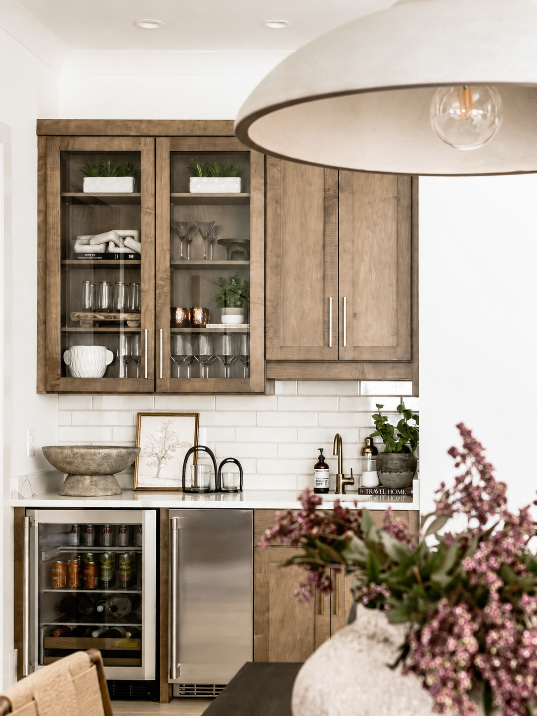 Custom bar and beverage center