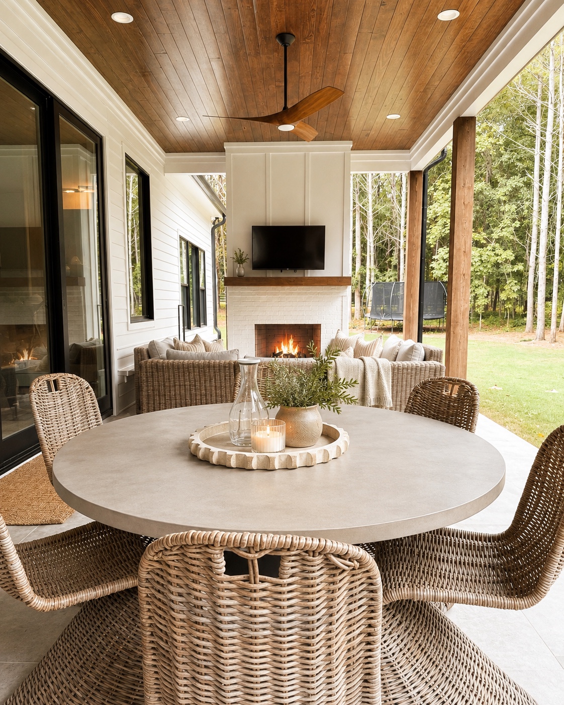 Furnished covered terrace